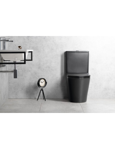 PACO RIMLESS WC-pott sisseehitatud ühendusega, matt must, PC1012WRB - 8