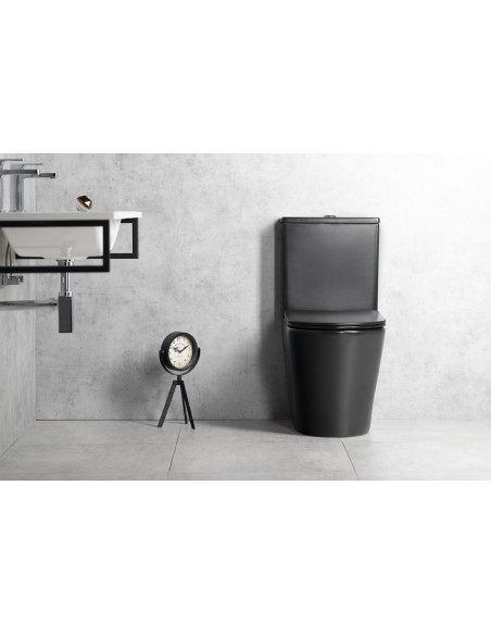 PACO RIMLESS WC-pott sisseehitatud ühendusega, matt must, PC1012WRB - 8