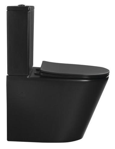 PACO RIMLESS tualetes pods ar iebūvētu pieslēgumu, melns matēts, PC1012WRB - 10