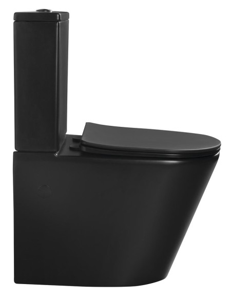 PACO RIMLESS tualetes pods ar iebūvētu pieslēgumu, melns matēts, PC1012WRB - 10