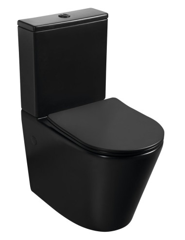 PACO RIMLESS WC-pott sisseehitatud ühendusega, matt must, PC1012WRB - 11