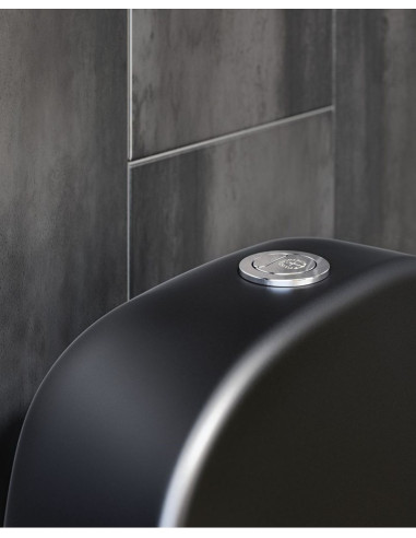 WC-pott Estetic 8300, hügieenilise loputusäärisega kaas pehme sulgumise/kiirvabastusega, must - 3