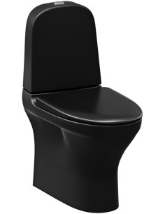 Tualetes pods Estetic 8300, Hygienic Flush mala, vāks ar Soft Close/Quick Release, melns - 4