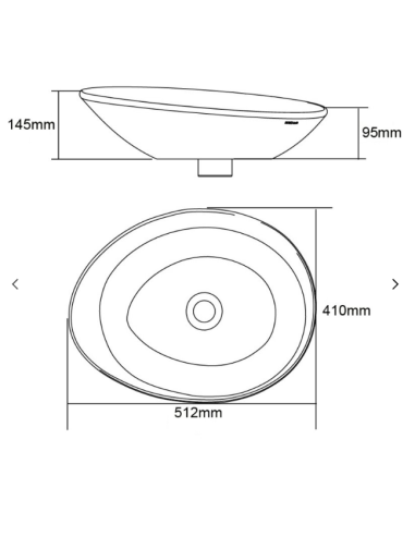 ROYO Galaxy RO16985 keramiskā izlietne, 41x51,2cm, balta - 6