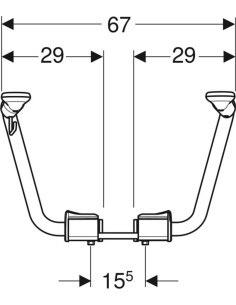 Ifö Care Sign roku balsti ar tualetes papīra turētāju 2