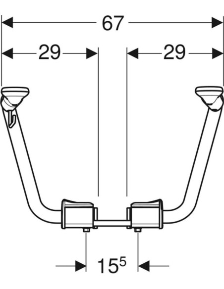 Ifö Care Sign roku balsti ar tualetes papīra turētāju