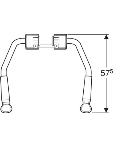 Ifö Care Sign roku balsti ar tualetes papīra...