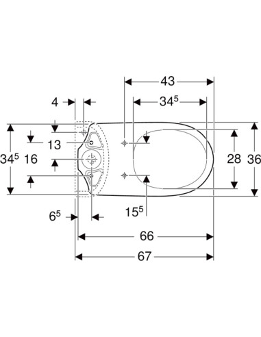 Geberit Selnova Comfort grīdas tualetes pods,...
