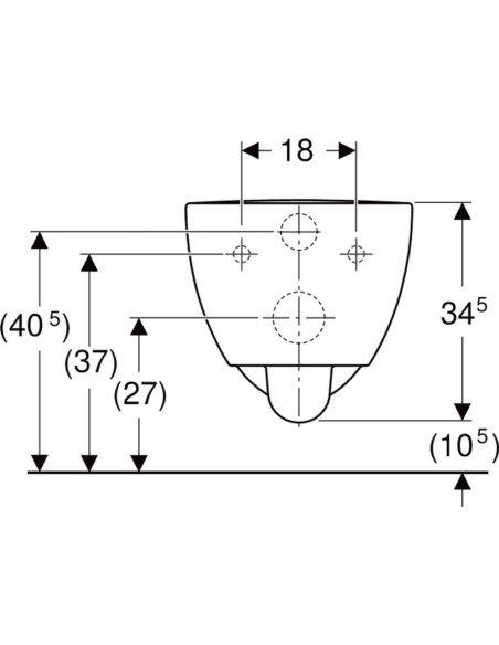 Geberit Selnova Comfort sienas tualetes pods Premium, ar dziļo skalošanu, pagarināts izvirzījums, ar daļēji gludām sānu malām, c