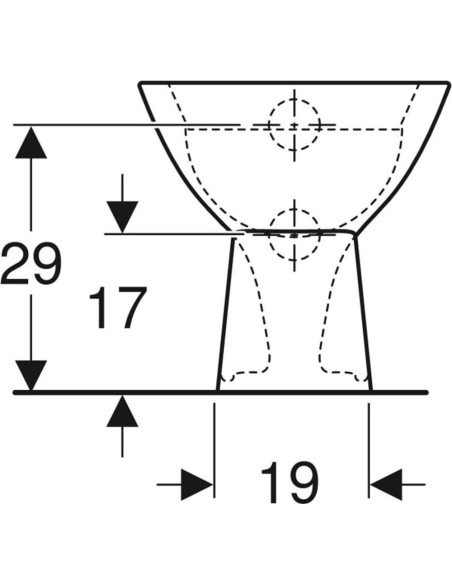 Geberit Bambini bērnu grīdas tualetes pods, ar dziļo skalošanu