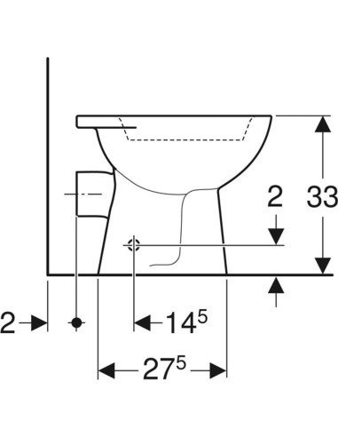 Geberit Bambini bērnu grīdas tualetes pods, ar...