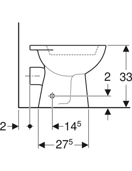 Geberit Bambini bērnu grīdas tualetes pods, ar dziļo skalošanu