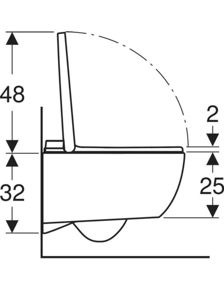 Geberit AquaClean Alba bidē tualetes pods ar vāku, sienas tualetes pods