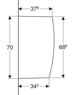 Geberit pisuāru nodalīšanas siena 2