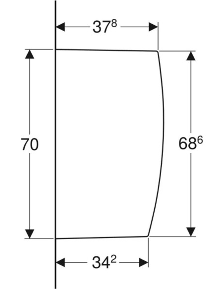 Geberit pisuāru nodalīšanas siena