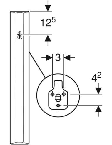 Geberit pisuāru nodalīšanas siena