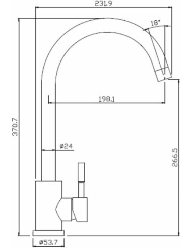 Izlietnes maisītājs GEYSER ALPHA, Nerūsējošais...