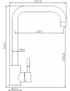 Izlietnes maisītājs GEYSER BRAVO, Melns matēts 2