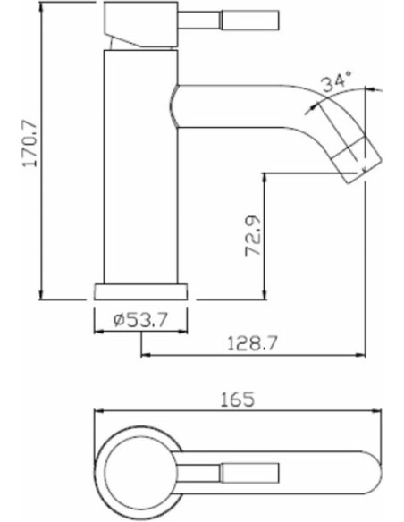 Izlietnes maisītājs GEYSER DELTA, Nerūsējošais tērauds