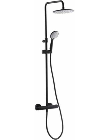 Dušas sistēma ar termostatu GEYSER MINI, Melns matēts