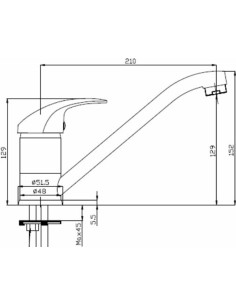Virtuves maisītājs TARGET VARIANT, Hroms 2