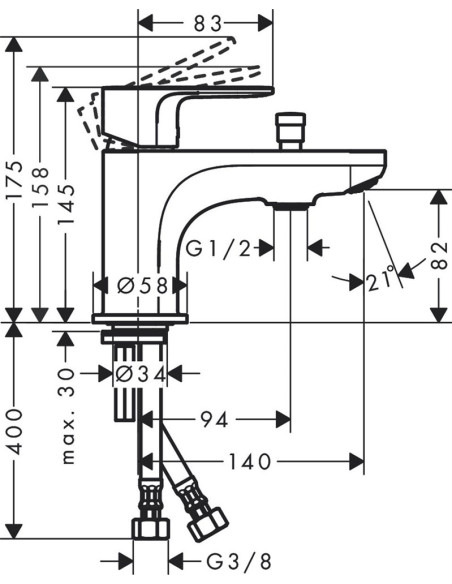 Rebris S Monotrou vannas un dušas maisītājs ,hroms