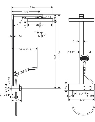 Rainfinity 360 dušas sistema ar ShowerTablet...