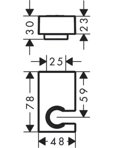 Dušas turētājs Porter E, hroms 2