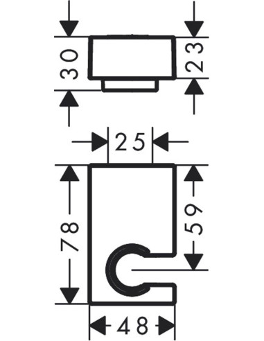 Dušas turētājs Porter E, hroms