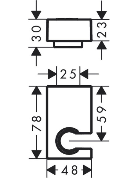 Dušas turētājs Porter E, hroms