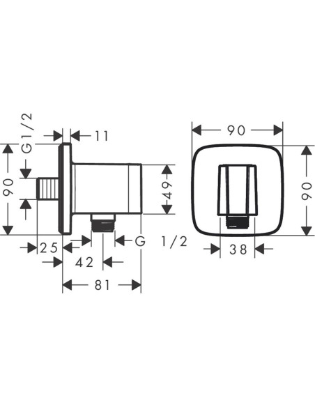 Dušas izvads ar dušas galvas turētāju Fixfit Q, hromets