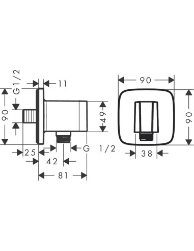 Dušas izvads ar dušas galvas turētāju Fixfit Q,...