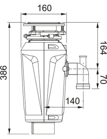 ELITE SLIM 125- Atkritumu smalcinātājs, jauda 1.25Hp