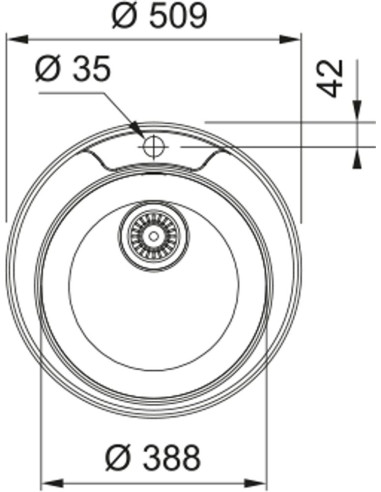 RON 610-39 Ø509 mm, nerūsējošā tērauda...