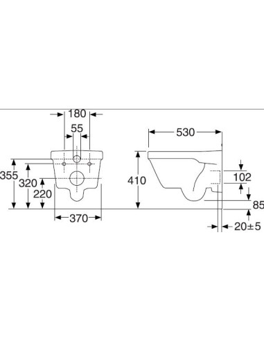 Gustavsberg pie sienas piekaramais pods...
