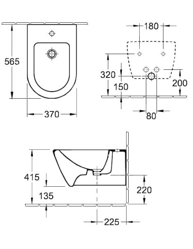 Villeroy & Boch piekaramais bidē Subway 2.0...