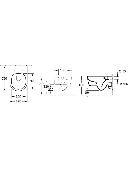 Avento Sienas WC Combipack, Direct Flush, SlimSeat