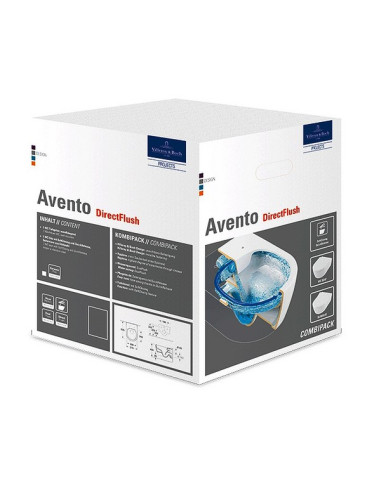 Avento Sienas WC Combipack, Direct Flush, SlimSeat