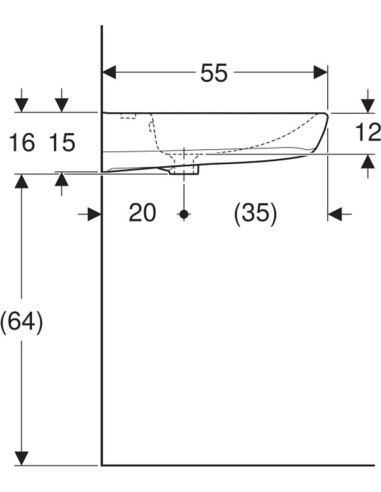Geberit Selnova izlietne, cilvēkiem ar īpašām...