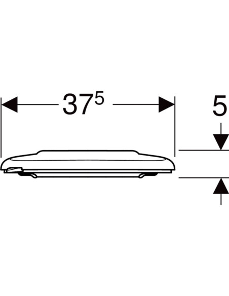 Geberit Selnova Comfort cietais WC vāks NT eņģes, uzstādīšana no apakšas
