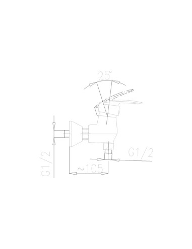 KFA Armatura dušas krāns RUBIN hroms, 566-010-00
