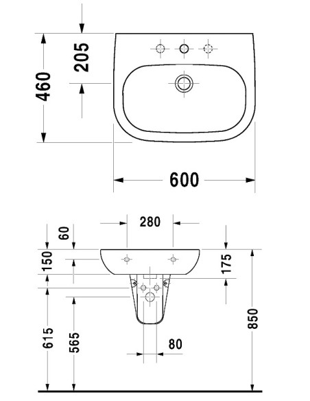Duravit izlietne D-Code 23106000002