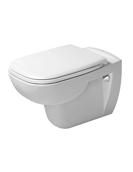 Duravit D-Code seinale paigaldatav WC-poti komplekt SC kaanega, valge