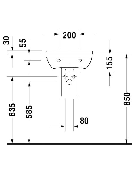 Duravit izlietne roku mazgāšanai Starck 3 0750450000