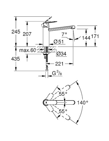 Eurosmart Cosmopolitan L-tipa virtuves...