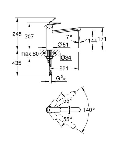 Eurosmart Cosmopolitan L-tipa virtuves...