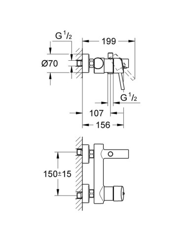 Grohe jaucējkrāns vannai ar dušu Concetto 32211001