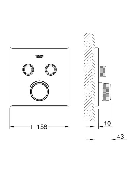 Grohe termostata jaucējkrāns dušai Grohtherm SmartControl 29124000