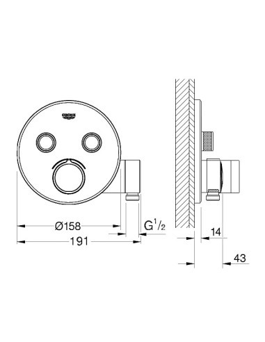 Grohtherm SmartControl dušas termostata...