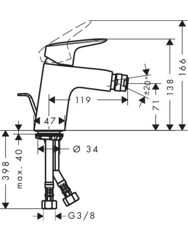 Hansgrohe bidē jaucējkrāns Logis 71204000